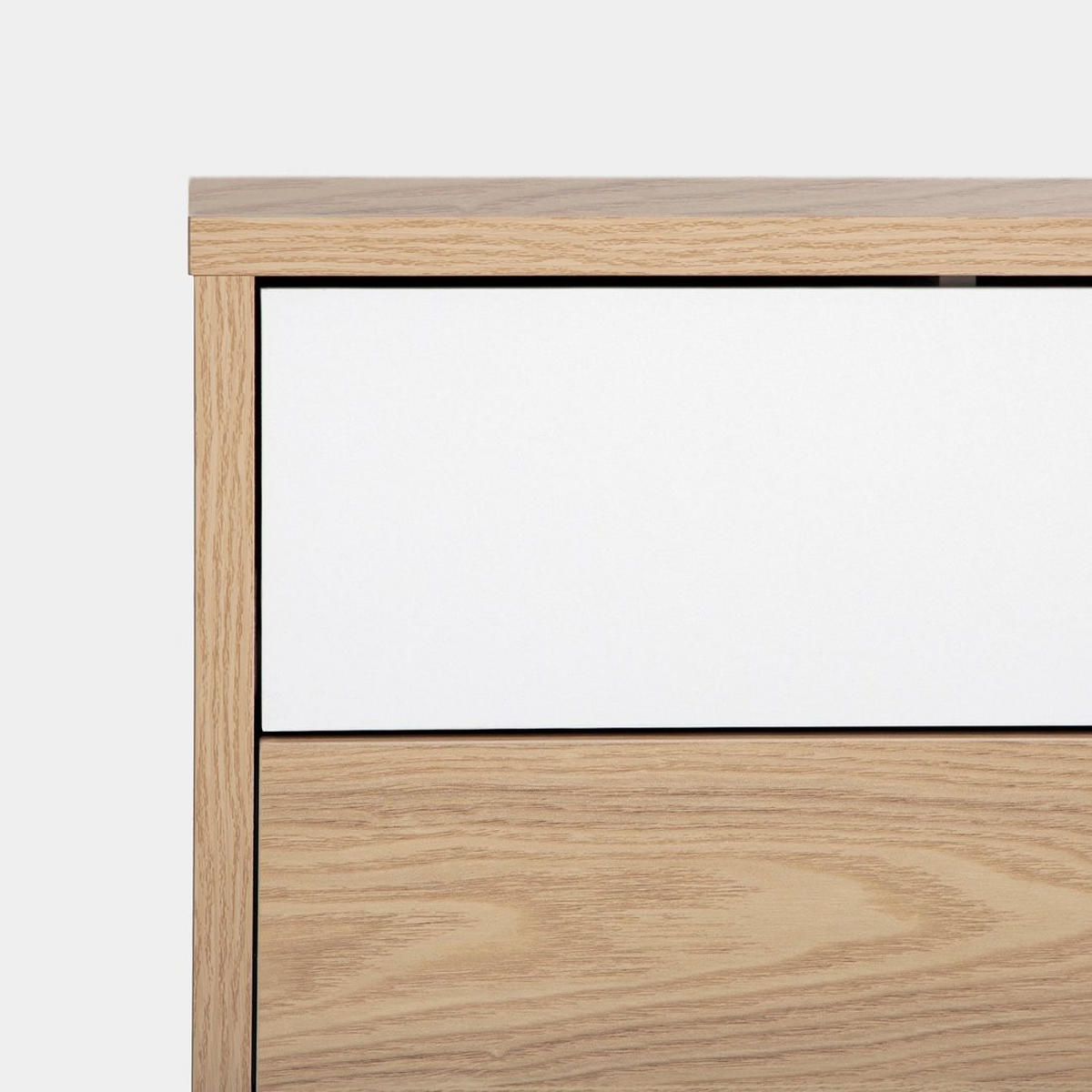 SCHWEBENDER NACHTTISCH Kanye Zweifarbig 40 cm x 30 cm - Hellbraun, Holzwerkstoff (40/30/30cm) - Klast Home