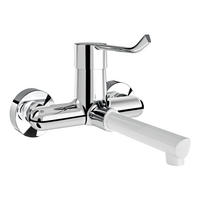 EINHEBEL-WAND-WASCHTISCHARMATUR EP mit BIOCLIP Auslauf L.180, Anschluss 150 - Chromfarben, Metall (13.6/12.5/24cm) - Delabie