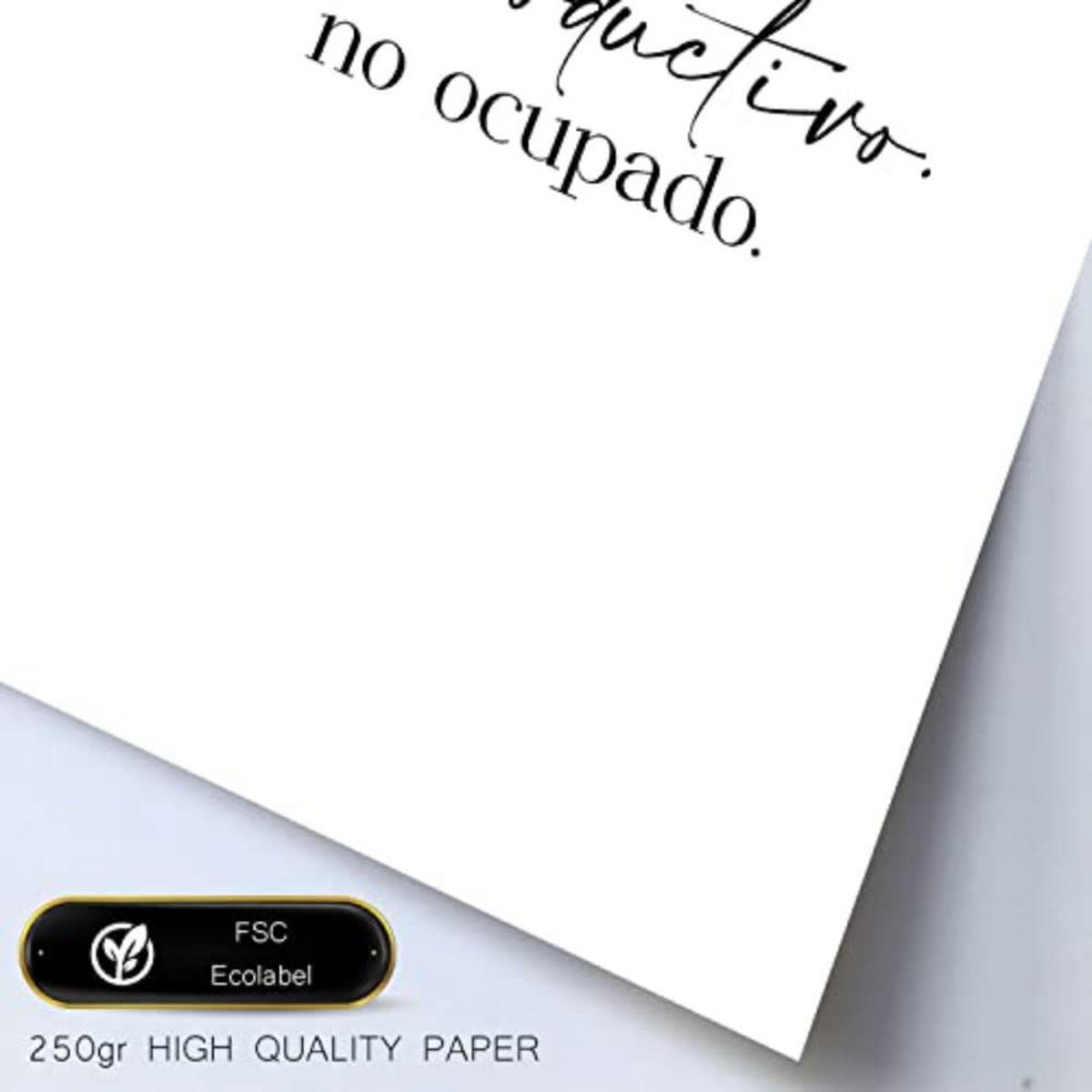 POSTER Set mit 4 Jetzt TypografieStil A4 Schwarzer Rahmen - Schwarz, Papier (29.7/3cm) - Nacnic