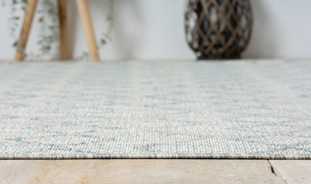 OUTDOORTEPPICH Lumina Petrol,Hellgrau,Creme 160/230 cm - Petrol, Textil (160/230cm) - My-Rug
