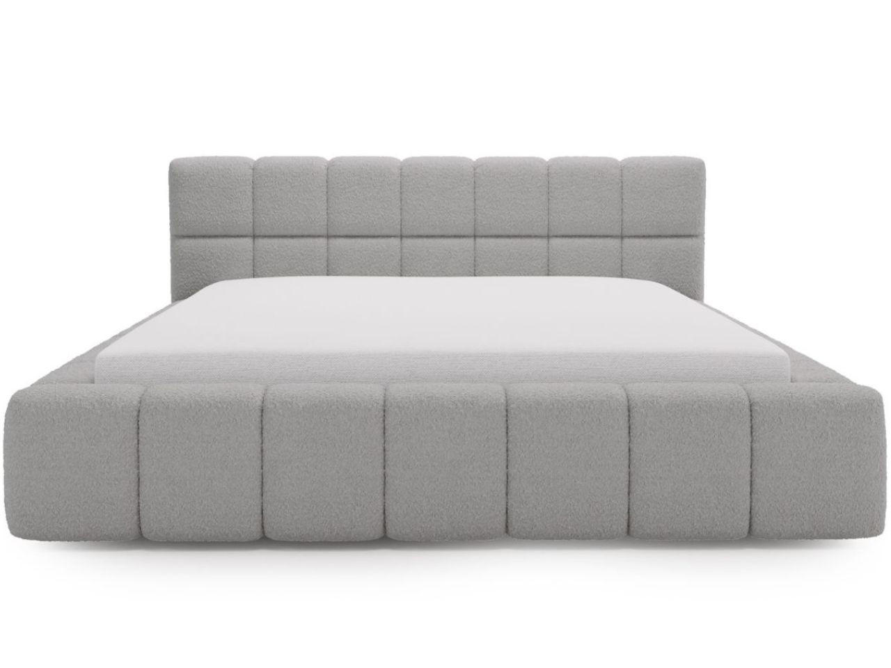 POLSTERBETT Alicante Bouclé-Stoff 160x200 Hellgrau - Hellgrau, Textil (160/200cm) - Graingold