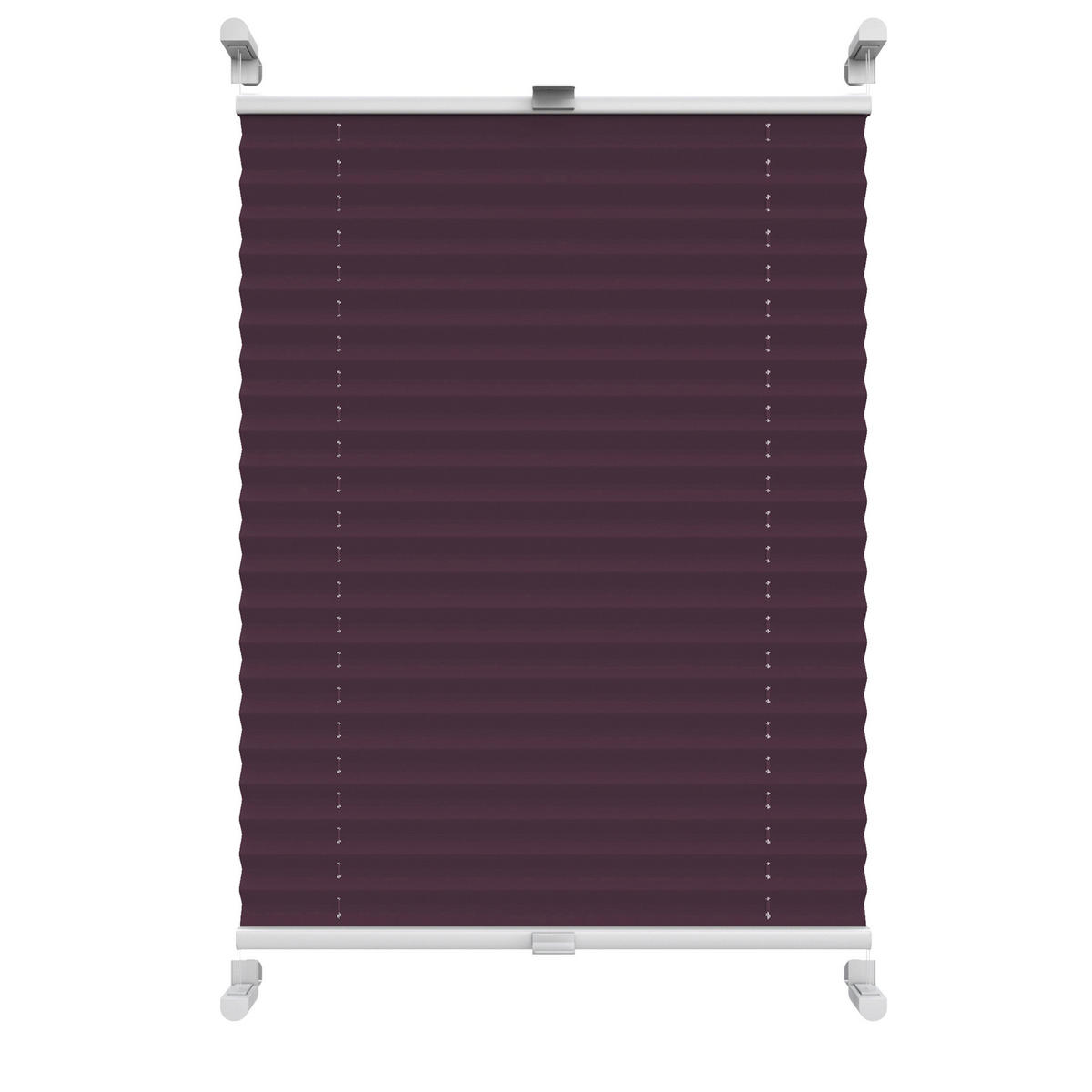 PLISSEE Thermo Basic 75 x 210cm Klemmfix ohne Bohren - Violett, Textil (75/210/210cm) - Deco-Raum
