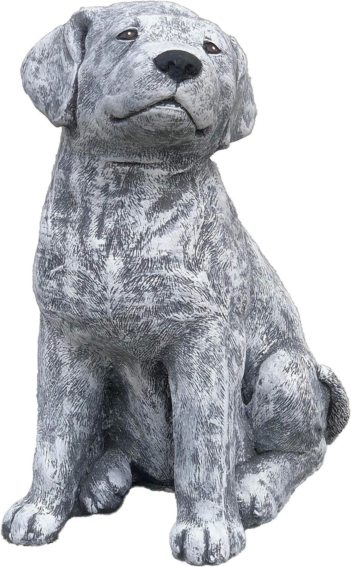 STEINFIGUR großer Labrador, frostfest, massiver Steinguss - Grau, Stein (20/36/30cm) - stoneandstyle