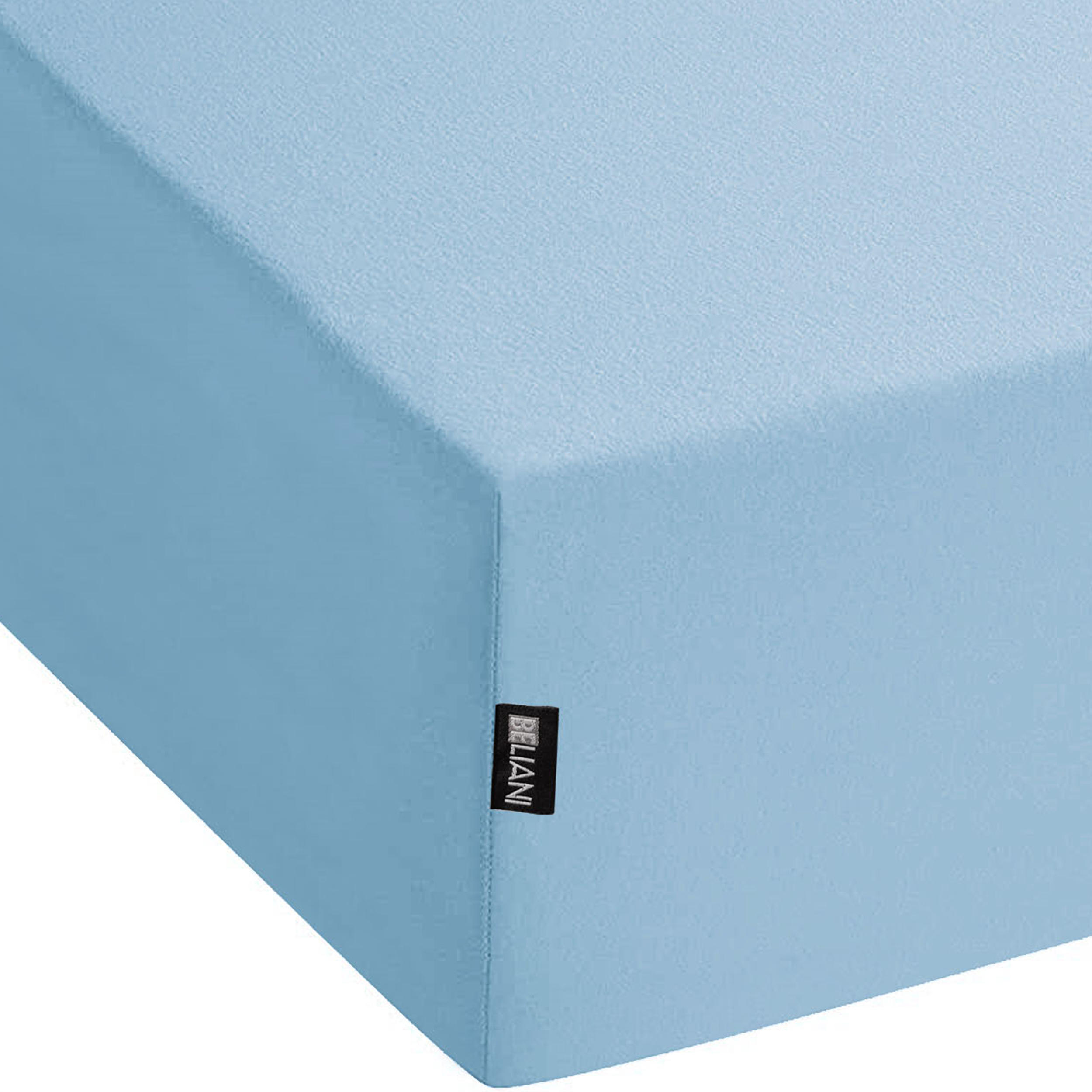 SPANNBETTLAKEN Blau 160 x 200 cm Hofuf - Hellblau, Textil (160/200cm) - Beliani