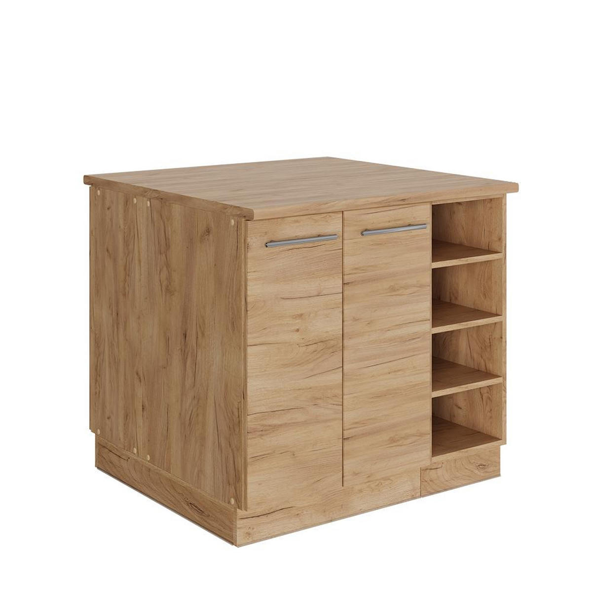 INSULĂ DE BUCĂTĂRIE Fame-Line Stejar Goldkraft 90 cm cu sertar, fara blat - culoare lemn stejar, compozit lemnos (90/82/81.6cm) - Vicco