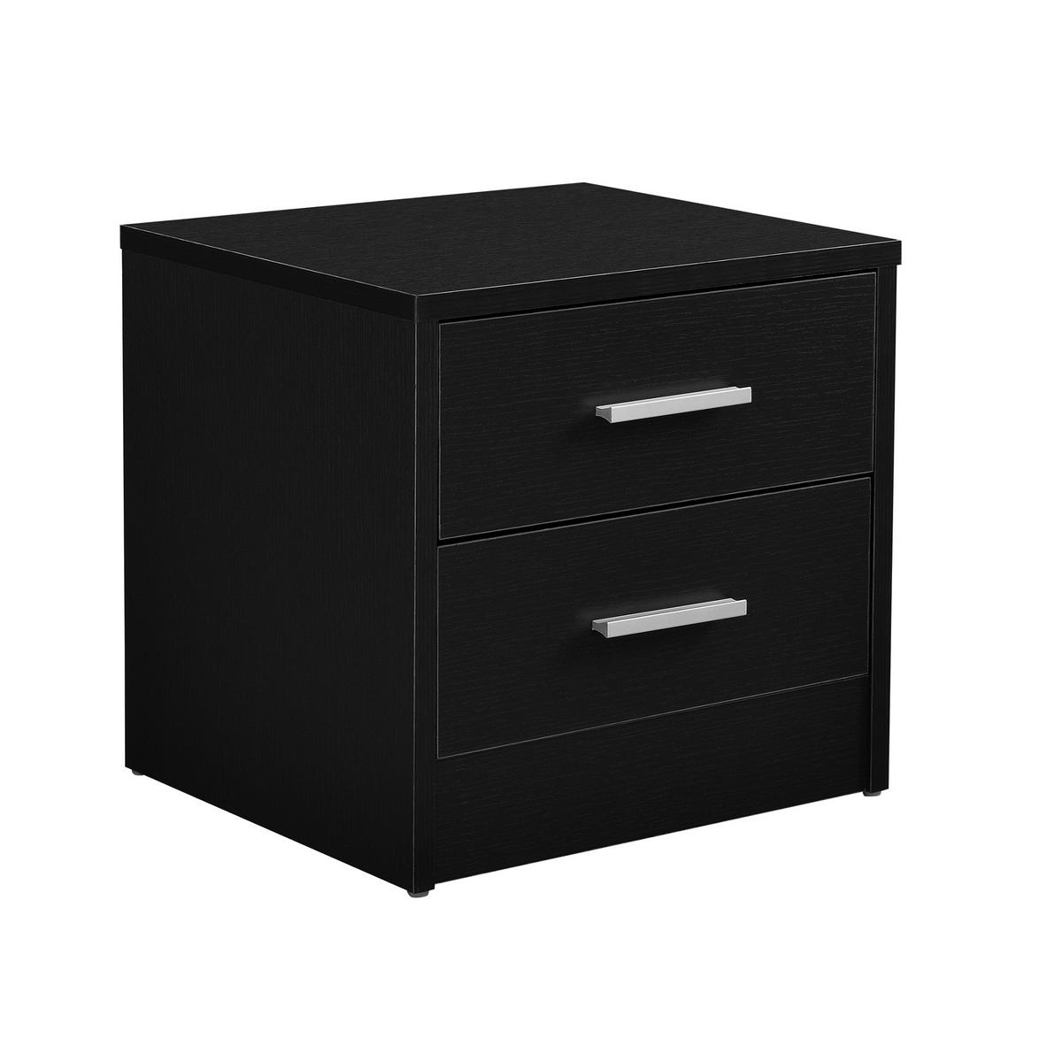 NACHTTISCH Jette - Schwarz, Holzwerkstoff (38/37/34cm) - [en.casa]