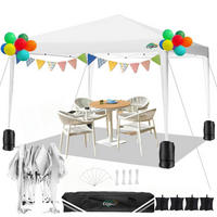 GARTENPAVILLON 3x3m Wasserdicht Höhenverstellbar Weiss - Weiß, Textil (300/260/300cm)