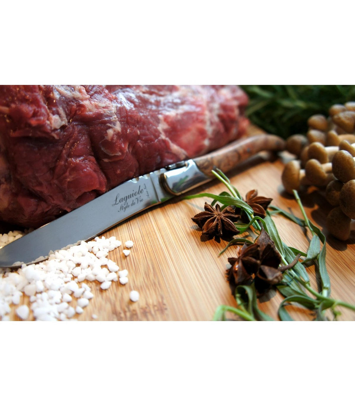 STEAKMESSER Luxury Line Olivenholz 6 Stück - Braun, Holz (23cm) - Laguiole Style de Vie