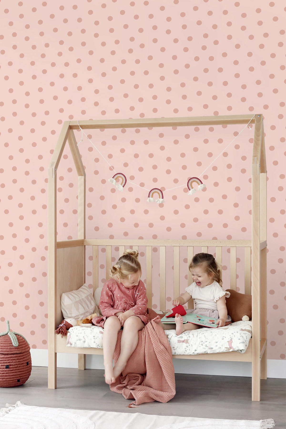 TAPETE Punkte 53 cm x 10.05 m - Pink, Papier (53/0.1cm) - ESTAhome