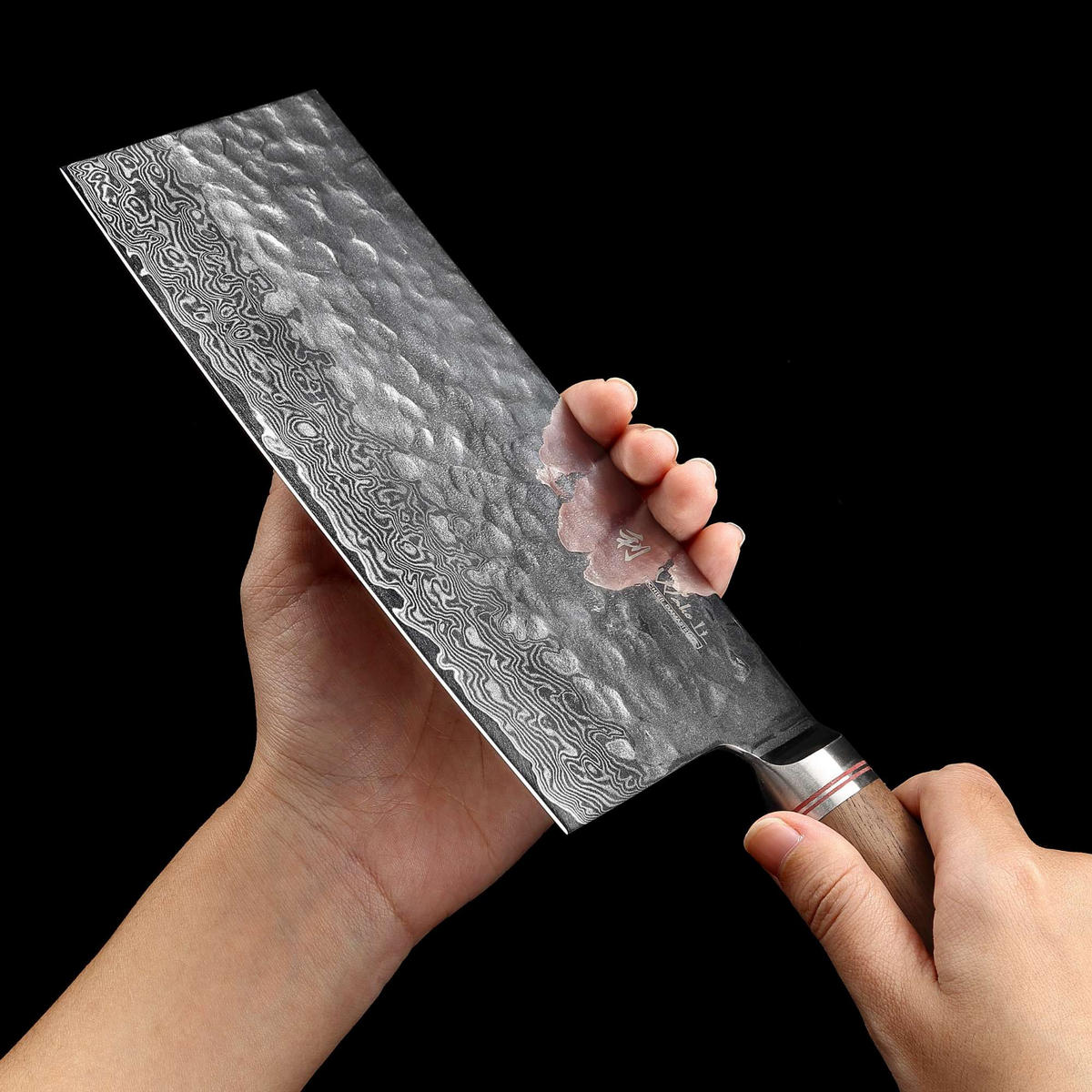 KOCHMESSER 17,5 cm - Nussbaumfarben, Holz/Metall (33cm) - Wakoli