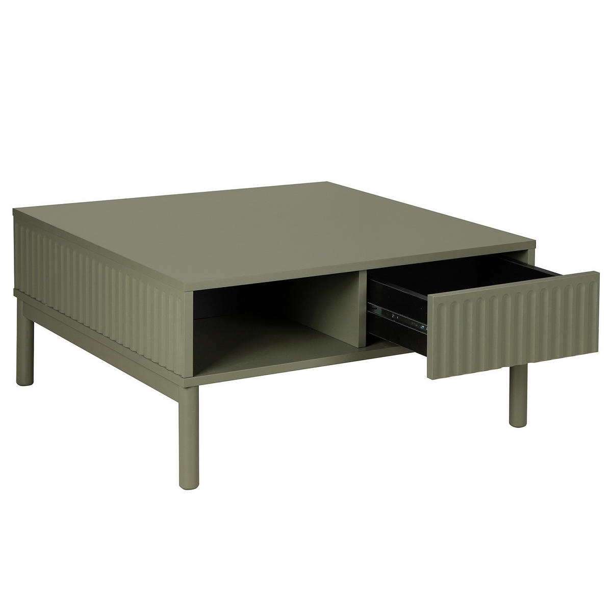 COUCHTISCH - Olivgrün, Holz/Holzwerkstoff (80/80/40cm) - home24