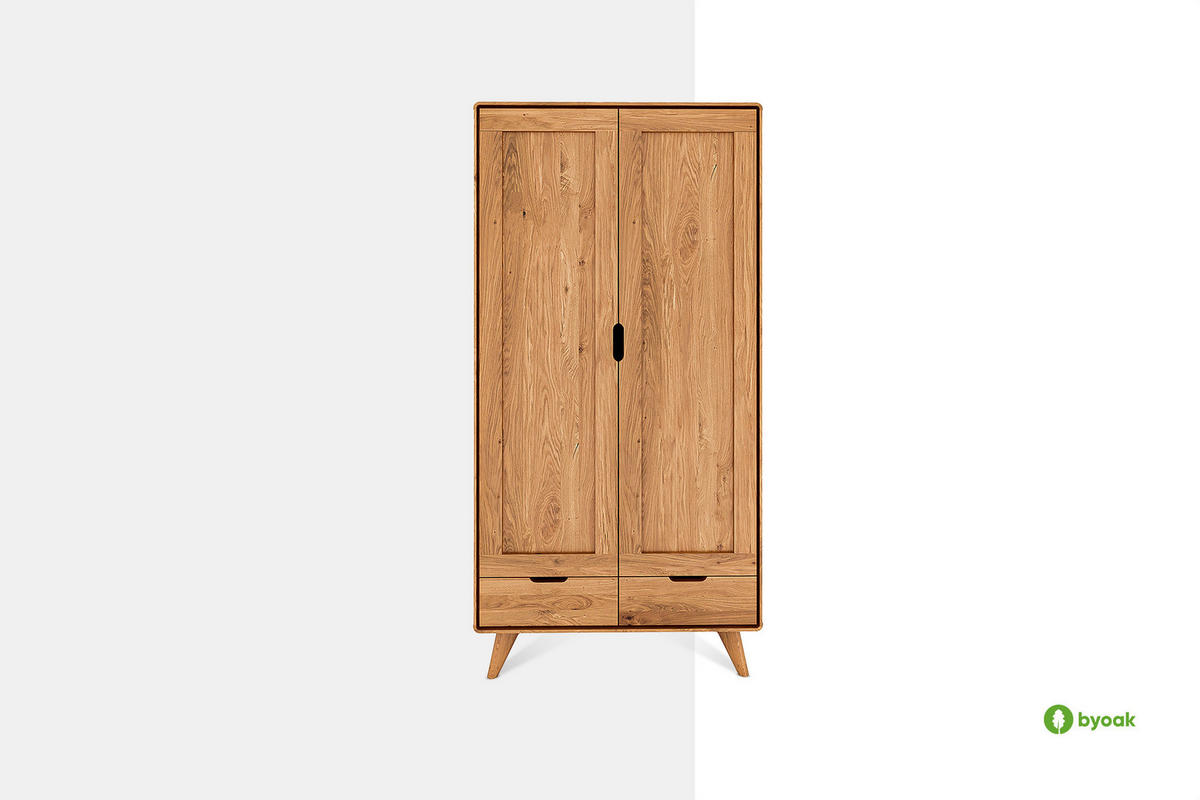 GREG KLEIDERSCHRANK Kernbuche - Kernbuche, Holz (90/180/45cm) - byoak