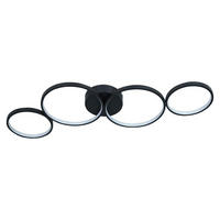 LED-DECKENLEUCHTE Prometheus 51.5/31/6cm - Schwarz, Metall (51.5/31/6cm) - ZMH