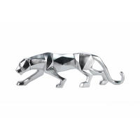 SKULPTUR Silber 48/15 cm - Silberfarben, Stein (48/15/11cm) - KUNSTLOFT