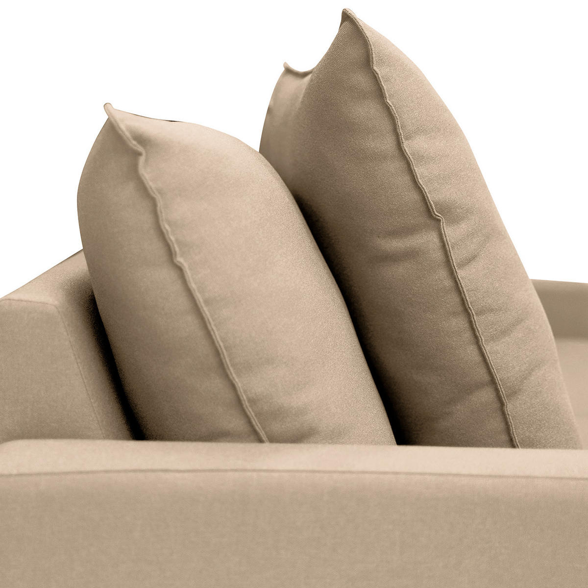 2,5-SITZER SOFA mit Husse - Webstoff - Hellbraun, Textil (170/89/110cm) - home24