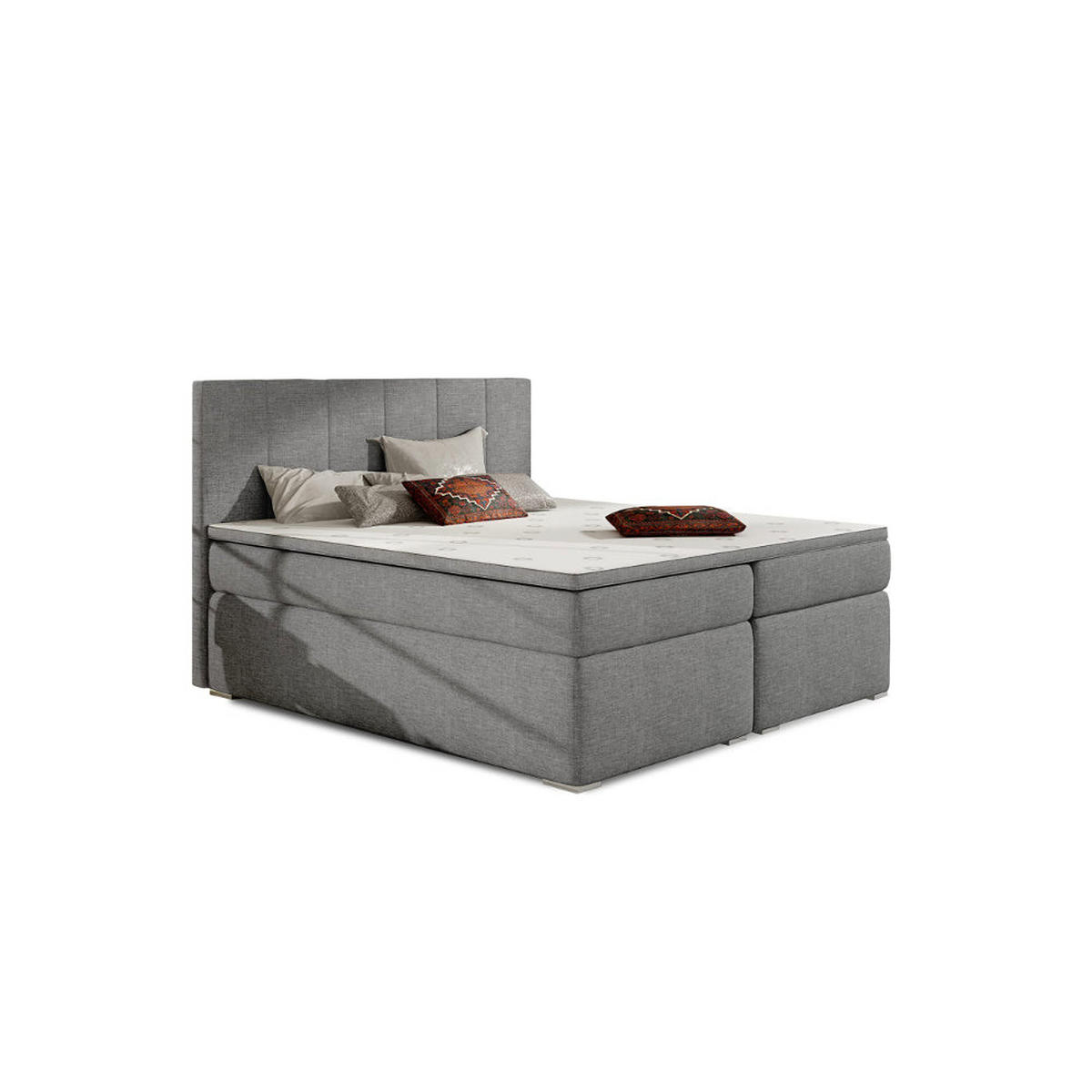 BOXBETT Bolero Bonellfederkern inkl - Hellgrau, Holz/Holzwerkstoff (180/200cm) - Best For Home