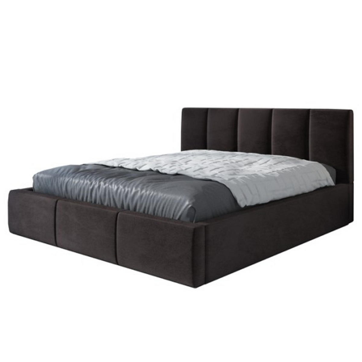 POLSTERBETT KENET-OM 120xx200 Dunkelbraun - Dunkelbraun, Textil (120/200cm) - A&J MöbelLand