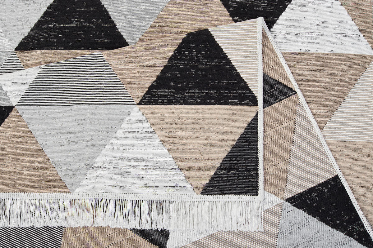 2707 KANUNI AZTECA 80/200 cm - Beige/Schwarz, Naturmaterialien (80/200cm) - Tapiso