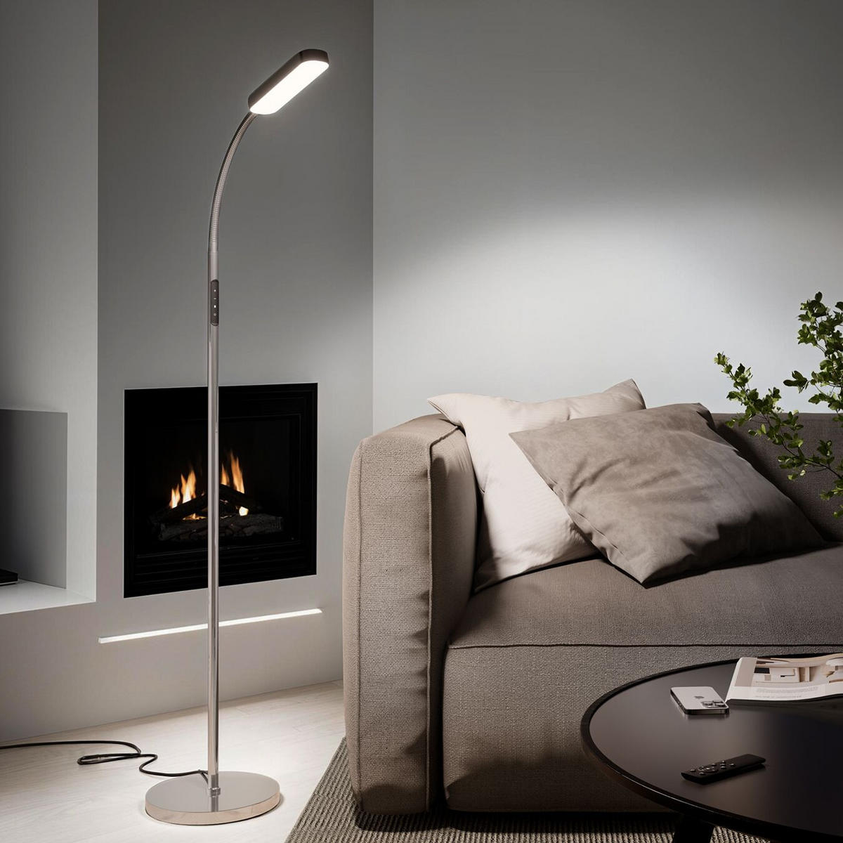 STEHLAMPE Prisma,22 x 176 cm,silber - Silberfarben, Metall (22/22/176cm) - tectake