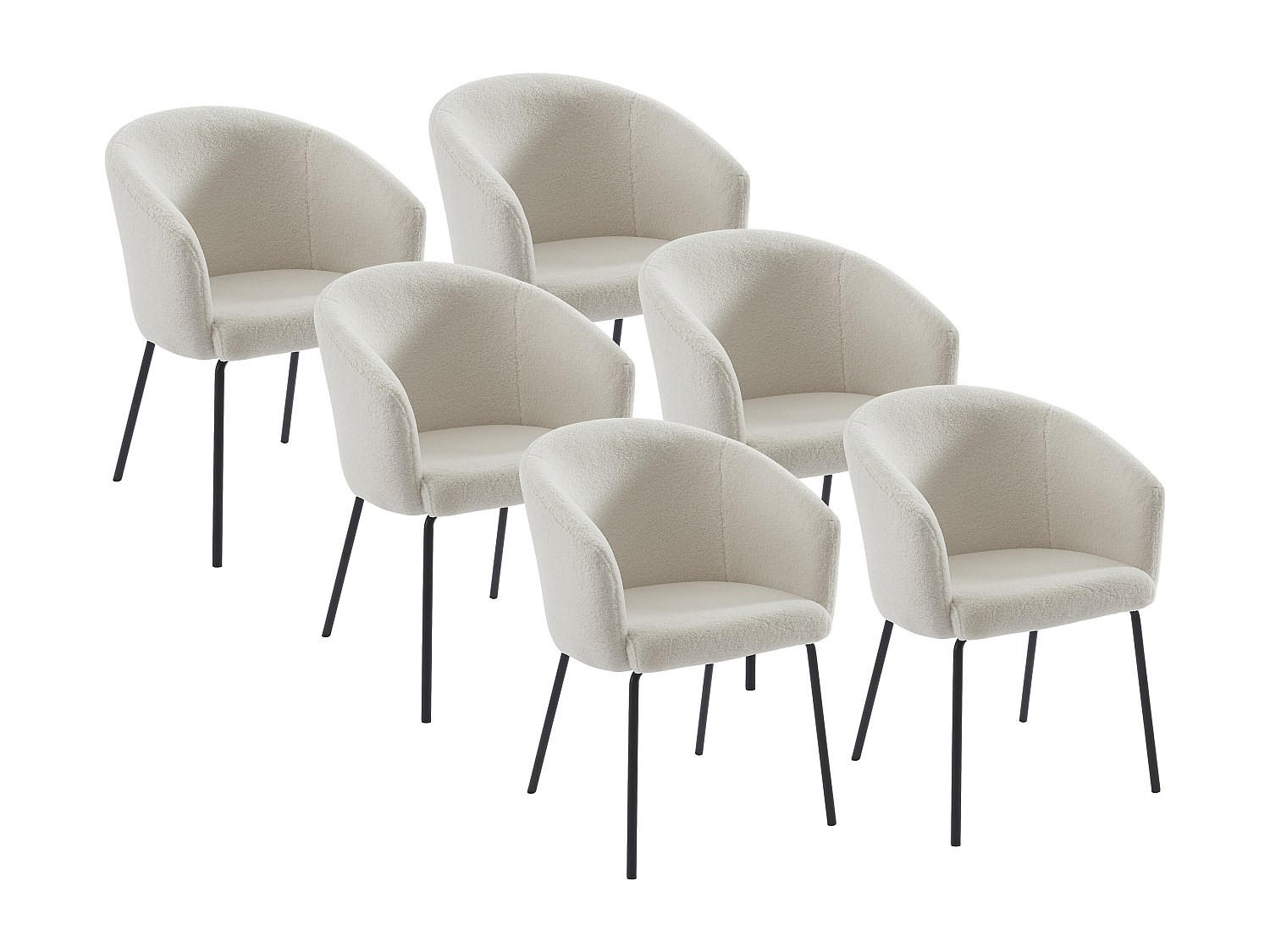 Vente-Unique Stuhl Creme 56.5x79x58.5 cm