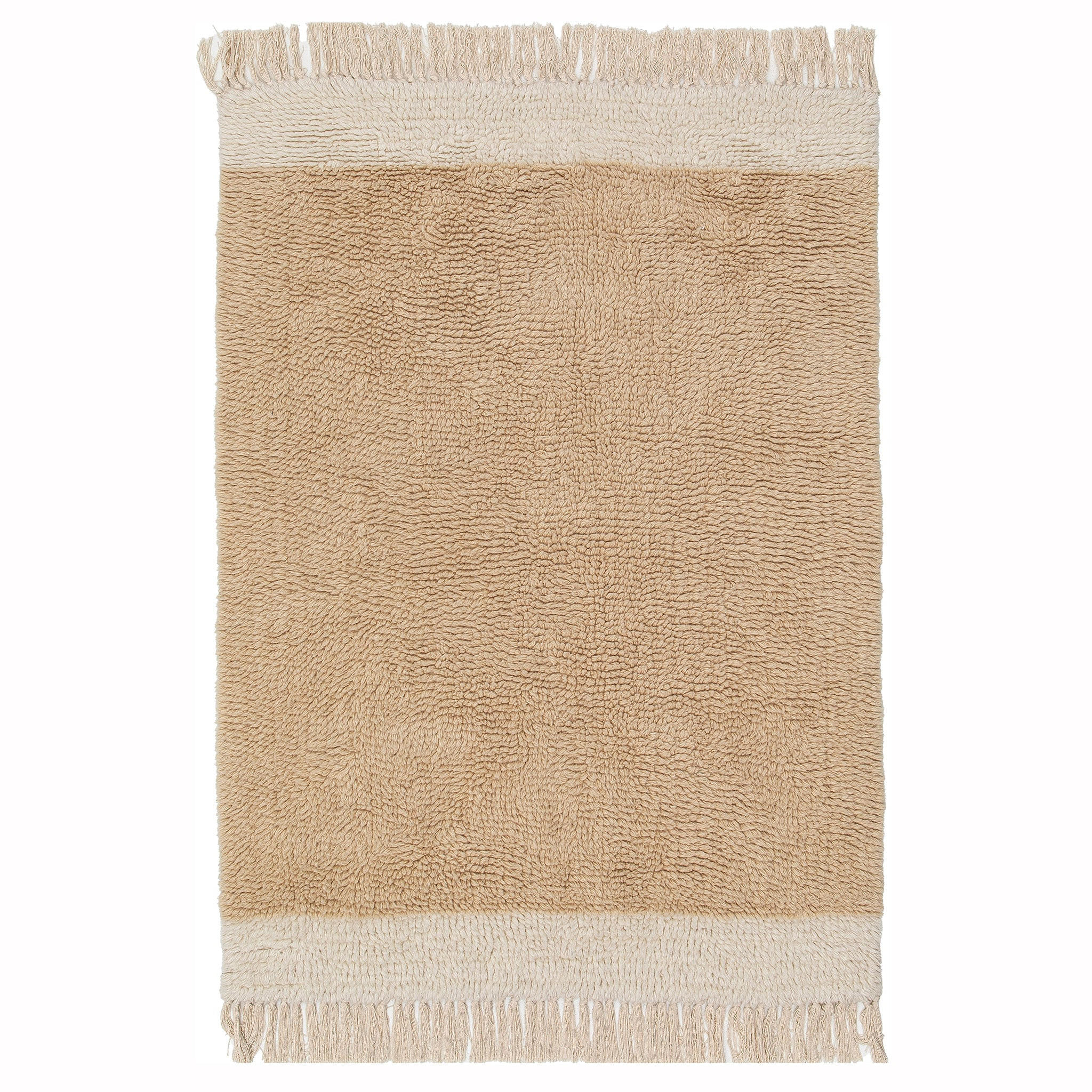 TEPPICH aus Wolle und Baumwolle in Naturoptik beige - Beige, Naturmaterialien (120/170cm) - AFK Living