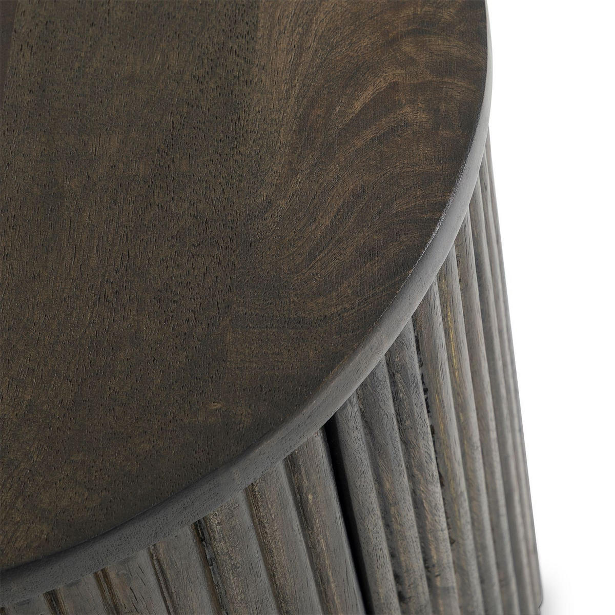 NACHTTISCH FLUTED braun - Braun, Metall (40/52/40cm) - IDIMEX