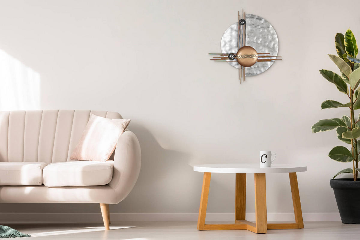 WANDDEKO Silber 60/60 cm - Silberfarben, Metall (1.8/60/6cm) - KUNSTLOFT