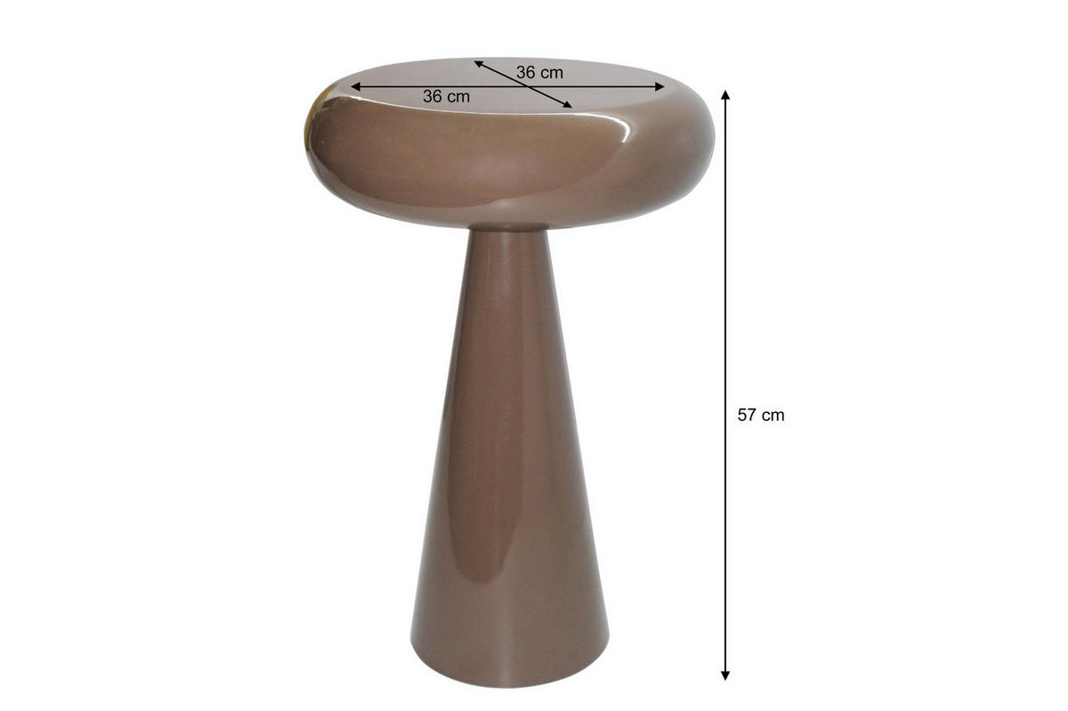BEISTELLTISCH Sam Braun 36/36/57 cm - Dunkelbraun, Metall (36/36/57cm) - Livingfurn