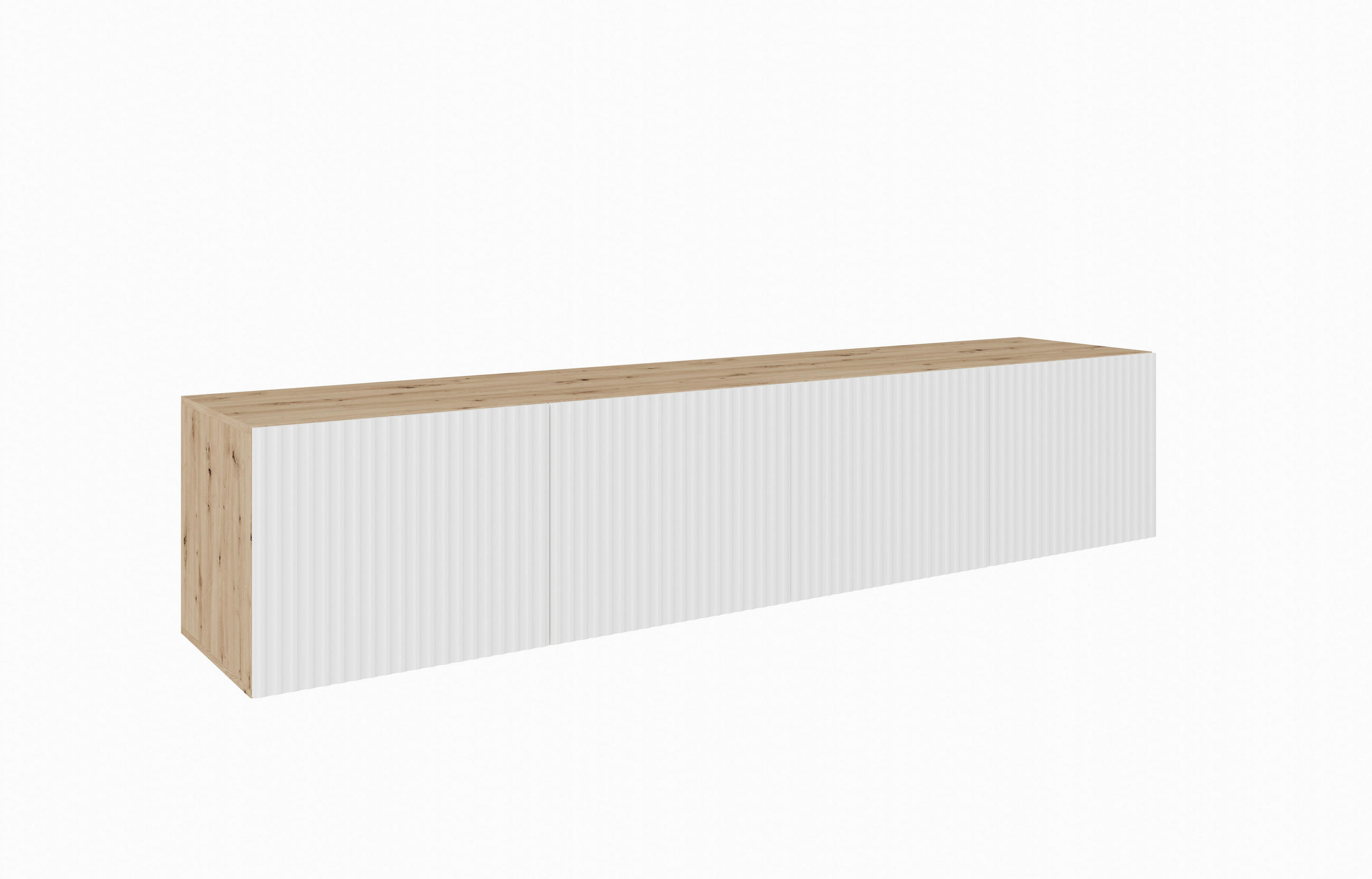 TV-SCHRANK NOE - Eiche Artisan/Weiß, Holzwerkstoff (200/41/40cm) - Meblini
