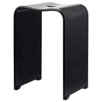 DUSCHHOCKER, schwarz, Kunststoff - Schwarz Hochglanz, Kunststoff (32/48.5/27cm) - bremermann