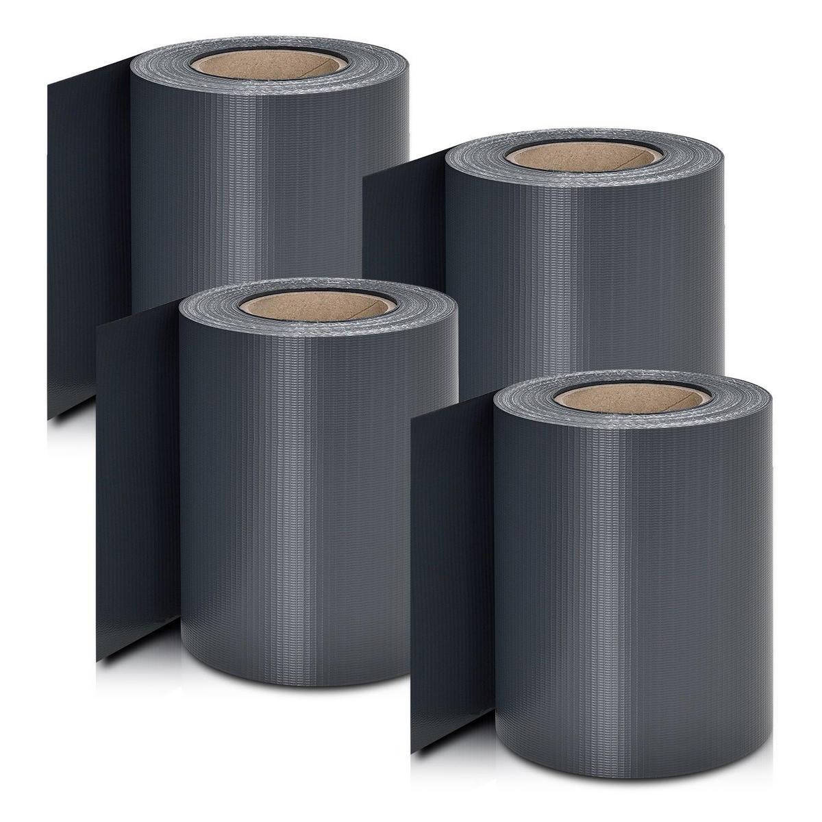 SICHTSCHUTZSTREIFEN anthrazit 4er-Set - Anthrazit, Kunststoff (3500/19cm) - Juskys