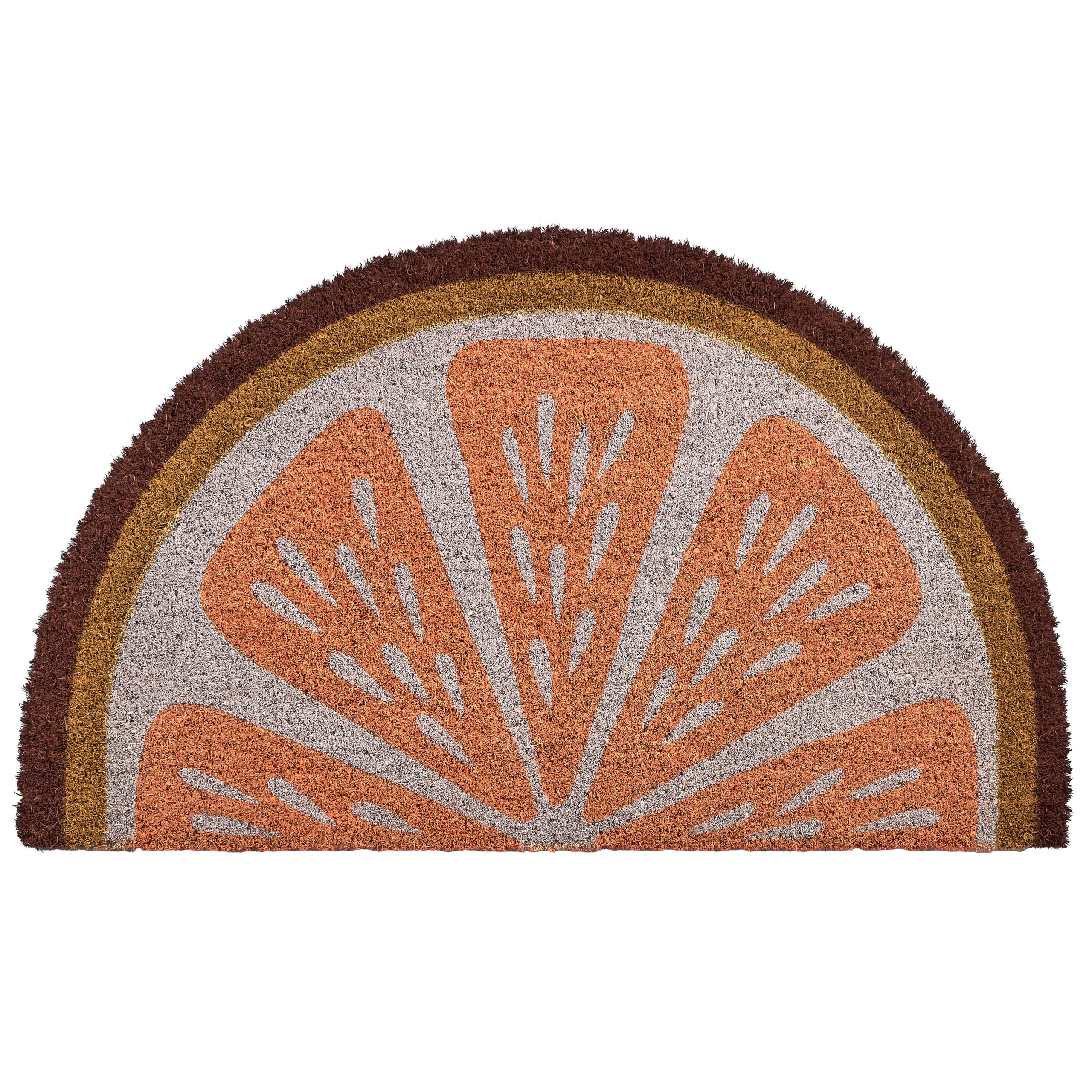 FUSSMATTE Orange 45/75 cm Kokosfasern Davao - Orange, Textil (45/75cm) - Beliani