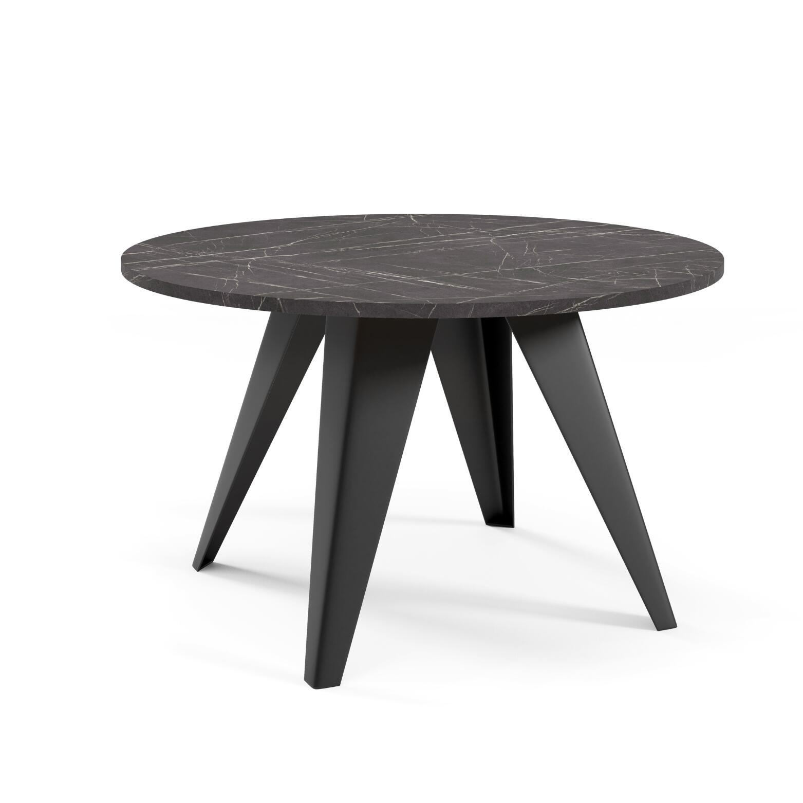 FURNLUX COUCHTISCH Schwarz 75cm × 75cm × 50cm