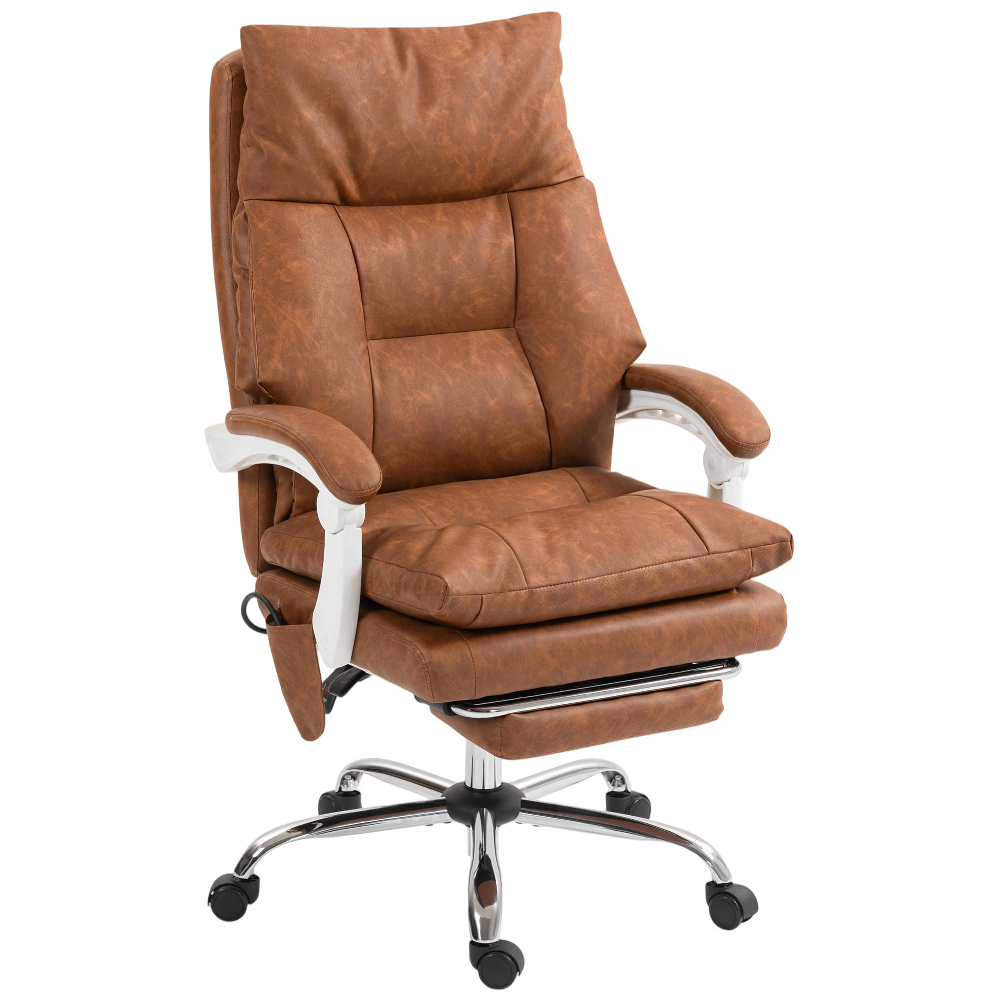 CHEFSESSEL DE-11866 mit verstellbarer Lordosenstütze Braun - Braun, Metall (65/121/76cm) - ComfortXL