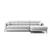 ECKSOFA rechts Mamaia aus strukturiertem Stoff hellgrau 5 Sitzplätze - Hellgrau, Textil (185/293cm) - Micadoni