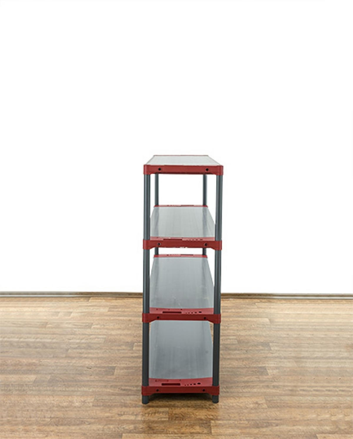 KUNSTSTOFFREGAL GREY BEAR Low 138x140x46cm Fachlast 70kg Grau-Rot - Rot, Kunststoff (140/138/46cm) - PROREGAL