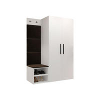 GARDEROBEN-SET Medi IV - Schwarz/Braun, Holzwerkstoff/Kunststoff (80/191/50cm) - MIRJAN24