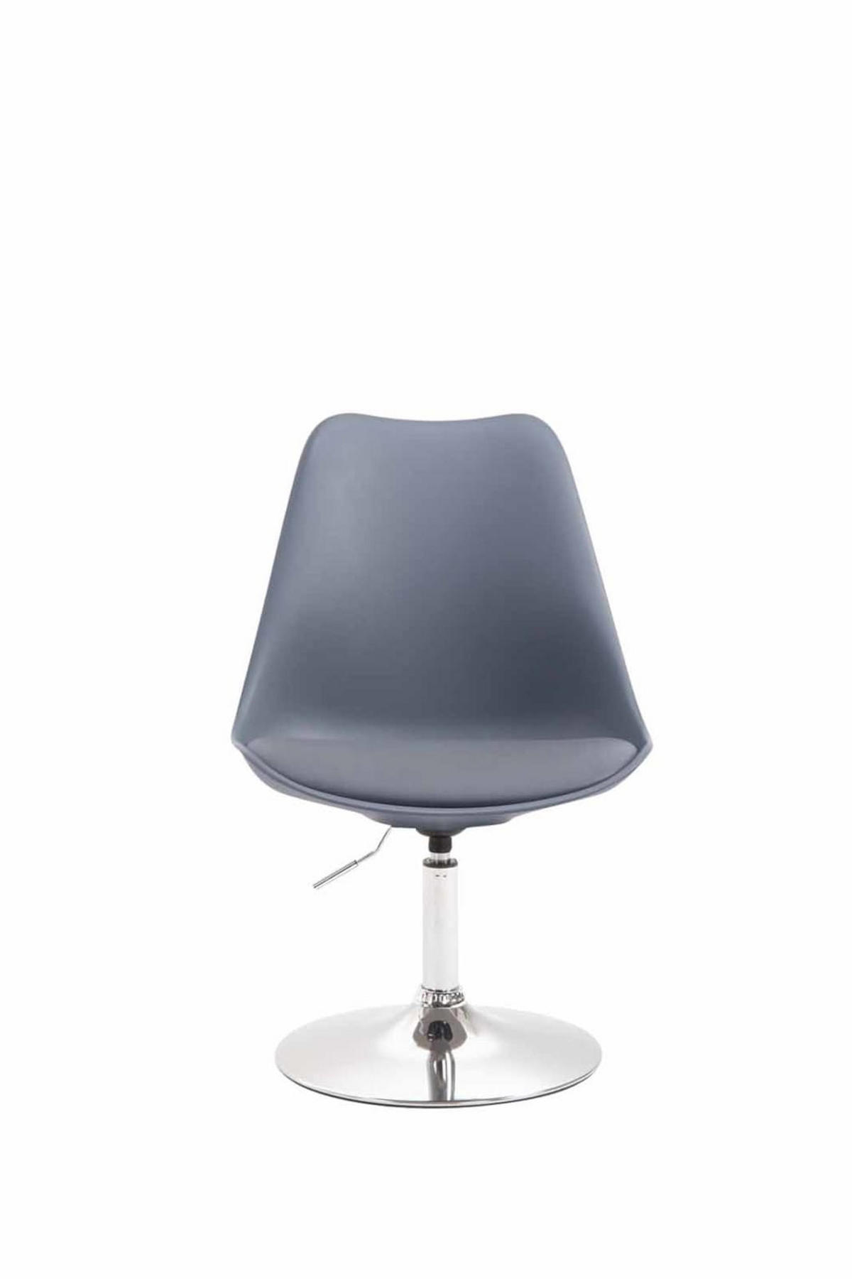 DREHSTUHL 4er Set Kunststoff grau - Chromfarben/Grau, Kunststoff/Metall (48/76/57cm) - CLP