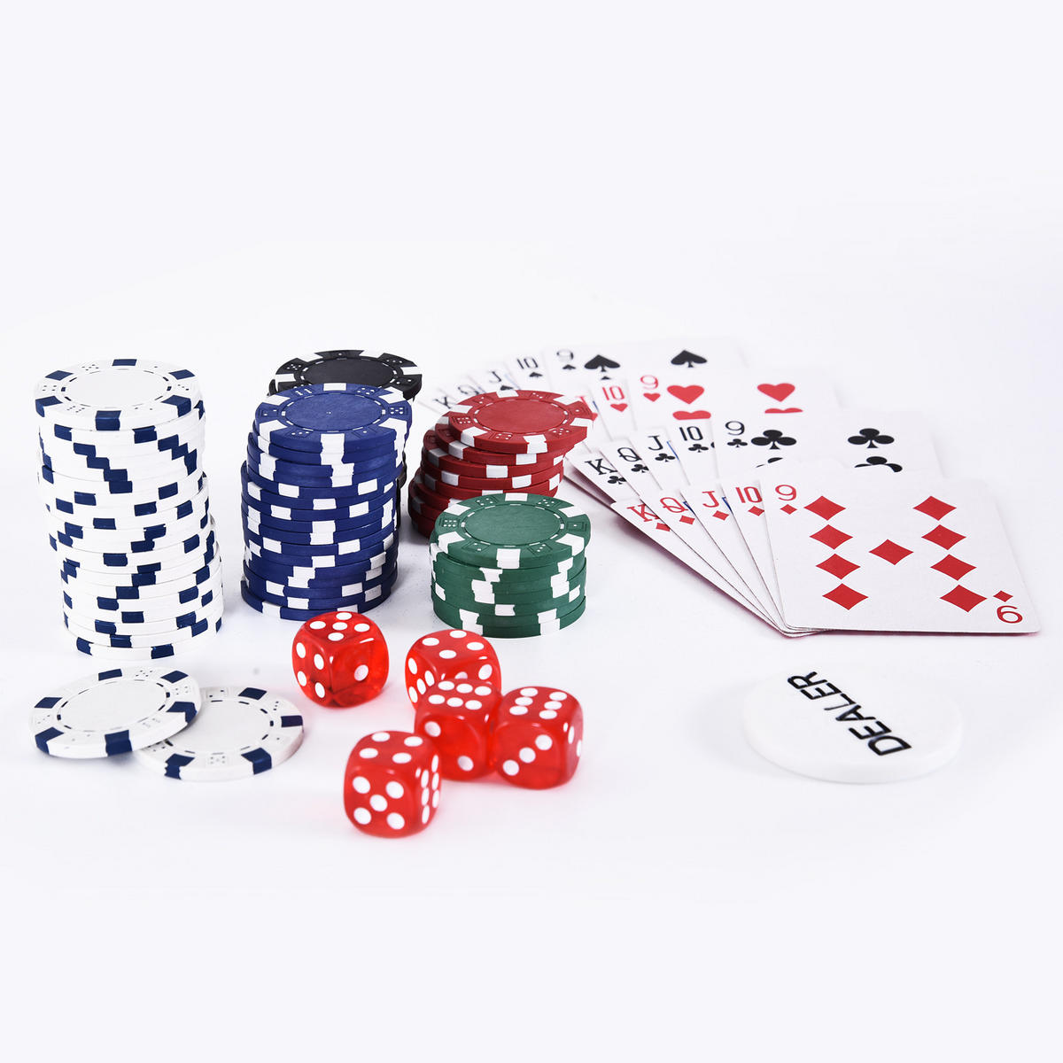 POKERKASETTE DE-18657 300 Jetons, 2 Kartendecks Aluminium - Silberfarben, Metall (205/38cm) - ComfortXL