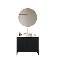 WASCHTISCH Schwarz 76/48/87 cm - Schwarz, Holz (76/87/48cm) - PANGIVO