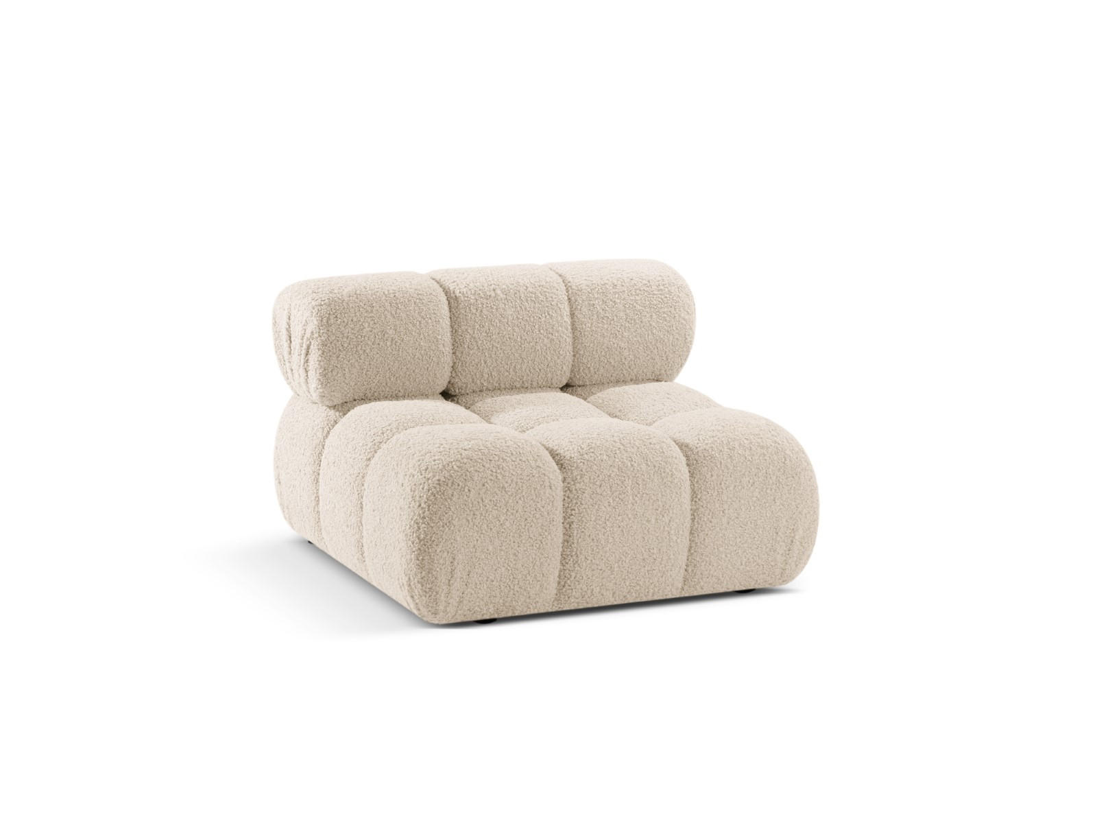 MODUL Bellis aus Boucle leichtes beige - Creme, Textil (94/70/94cm) - Micadoni