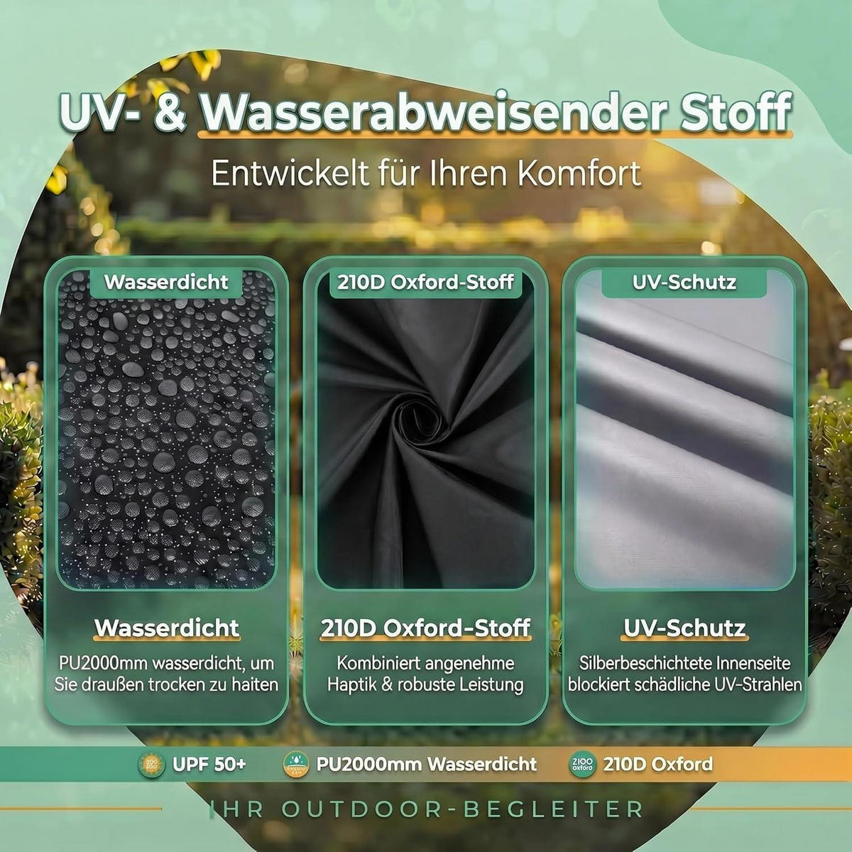 FALTPAVILLON 3x3m Wasserdicht UV-Schutz Schwarz - Schwarz, Textil (300/260/300cm)