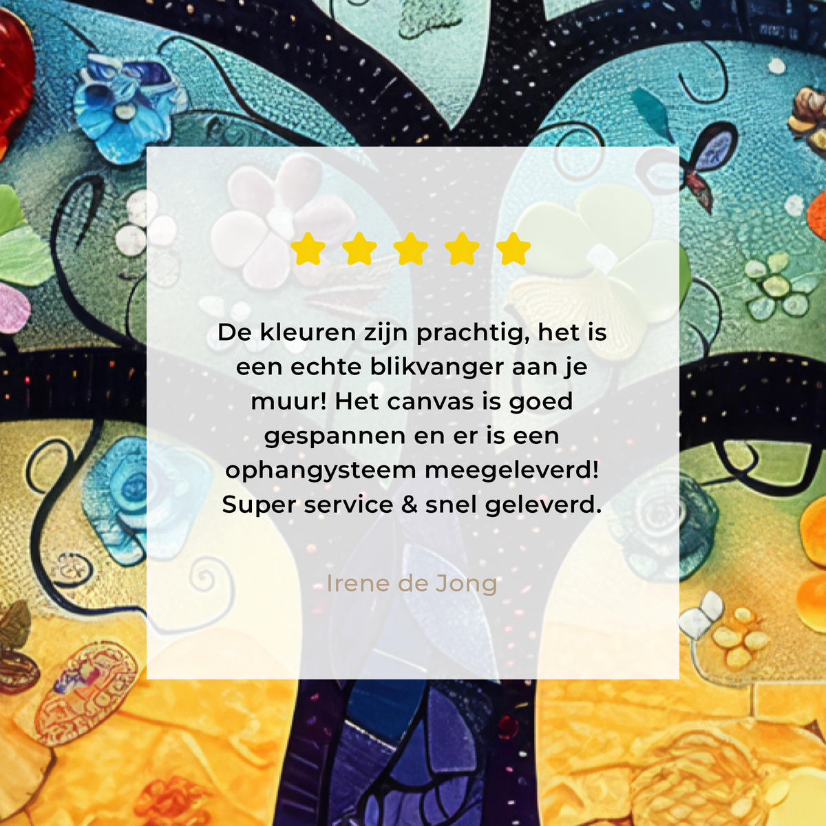 LEINWANDBILD Kunst - Baum des Lebens - Blumen - Hippie Deko XXL 80x120 cm - Dunkelblau, Textil (80/120cm) - MuchoWow