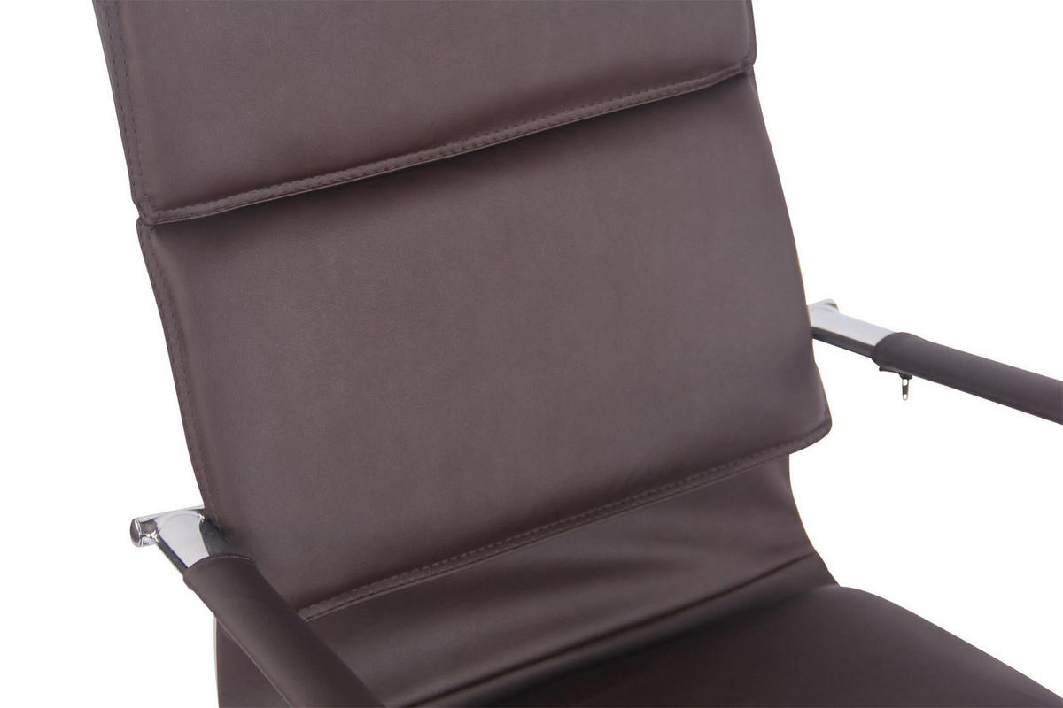 BÜROSTUHL Beta, Kunstleder Coffee - Cappuccino, Textil/Metall (58/120/63cm) - TPFLiving