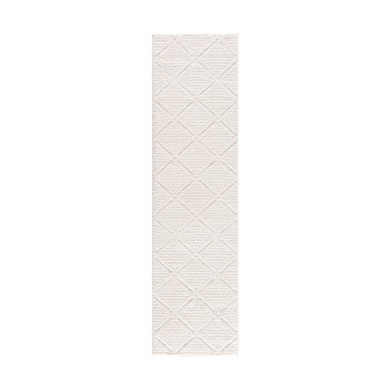 HOCHFLOR-TEPPICH Focus 2997 Creme 80x300 cm - Creme, Textil (80/300cm) - carpet city