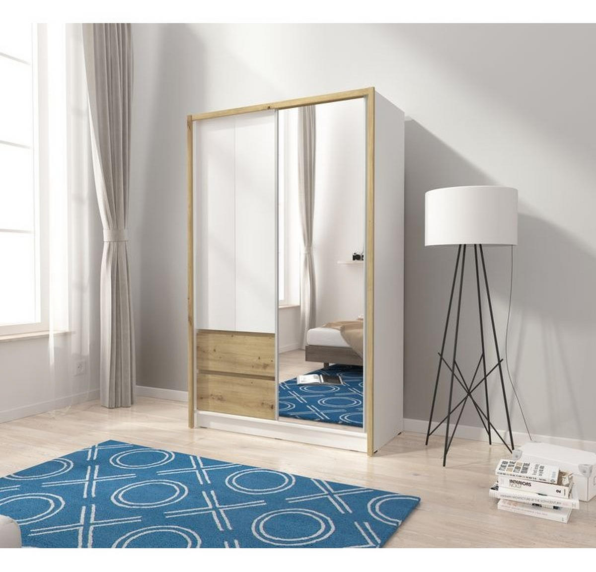 KLEIDERSCHRANK – SARA 130 – 134 cm – Sara – Eiche - Eiche Artisan, Holzwerkstoff (134/214/62cm) - hi-markt