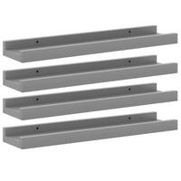 WANDREGALE 4er set Grau 40/9X3 Cm - Grau, Holzwerkstoff (40/3/9cm) - vidaXL