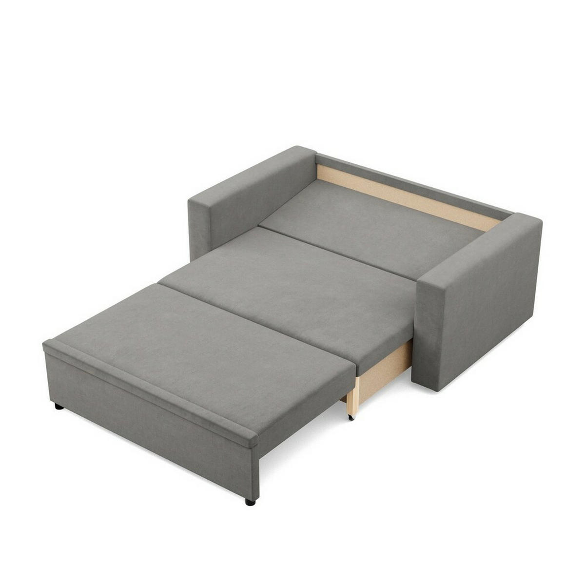 SOFA Neo mit gerader Armlehnen hellgrau - Hellgrau, Textil (148/90/87cm) - SIMKAM Furniture
