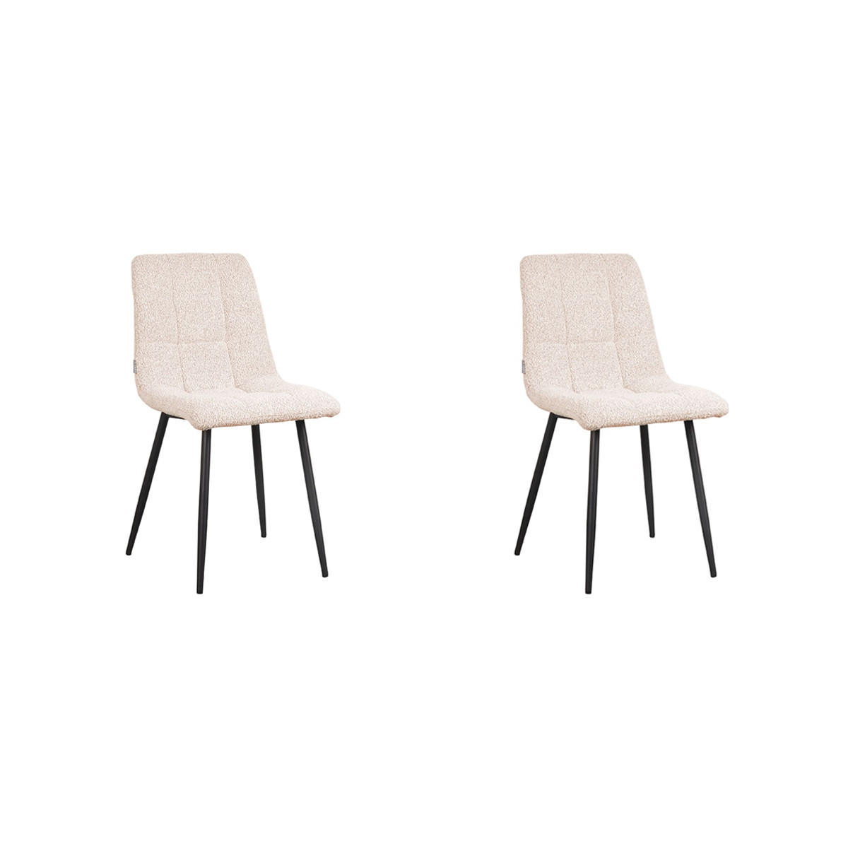 ESSZIMMERSTUHL Sam Beige 45/57/86 cm 2er-Set - Creme, Textil (57/86/45cm) - LABEL51