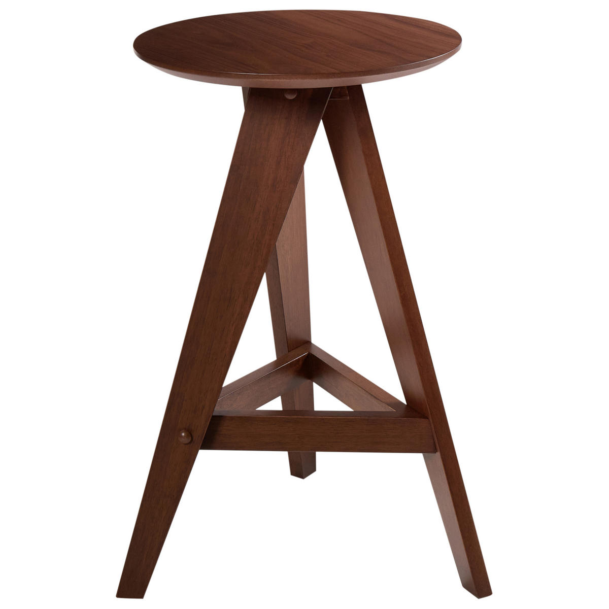 BARHOCKERN 2er-Set Dunkelbraun Aroma - Dunkelbraun, Holz (43/62/43cm) - Beliani
